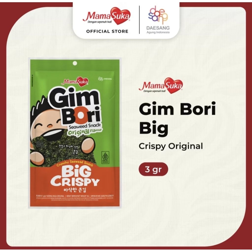 

Mamasuka - Gim Bori Big Crispy Original 3 gr / gim bori