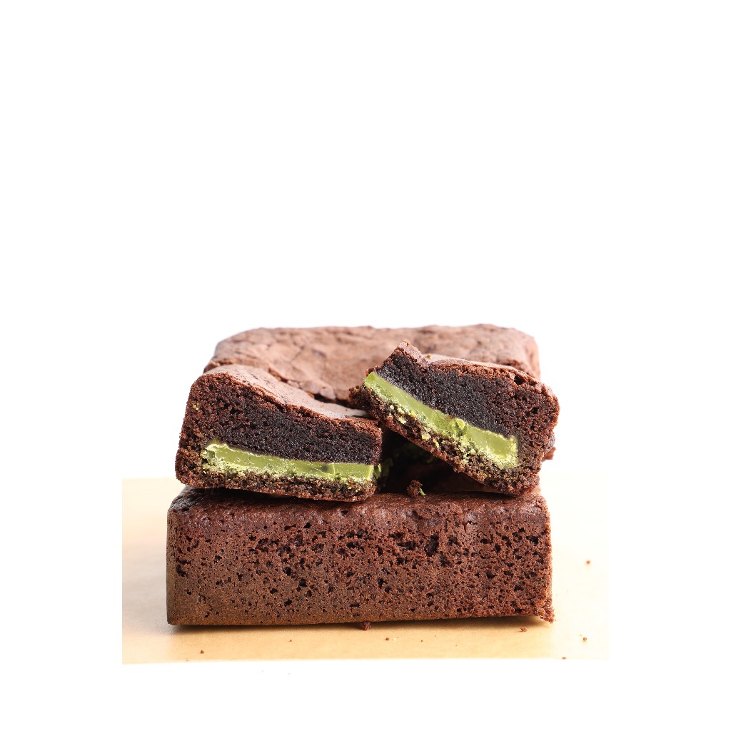 

Fudgy Matcha Chocolate Brownies