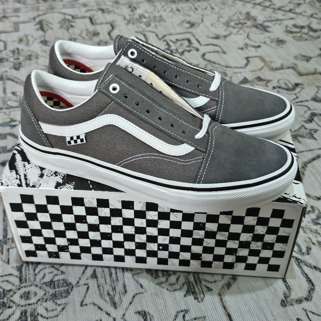 Vans Old Skool Skate Pewter Grey White (ORIGINAL BNIB RESMI VANSINDO PT NAVYA/GMG)