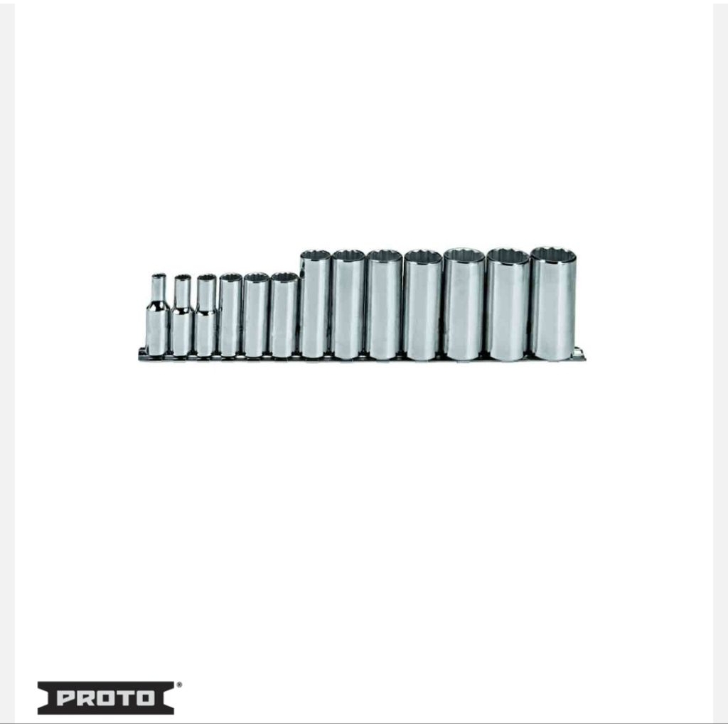 Proto 3/8" Drive 13 Piece Deep Socket Set - 12 Point-J52112