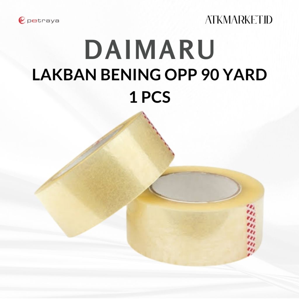 

Lakban Bening Daimaru 90 Yard 1 PCS - Lakban Daimaru Bening Lakban Bening - Lakban Opp Lakban Opp 90 Yard