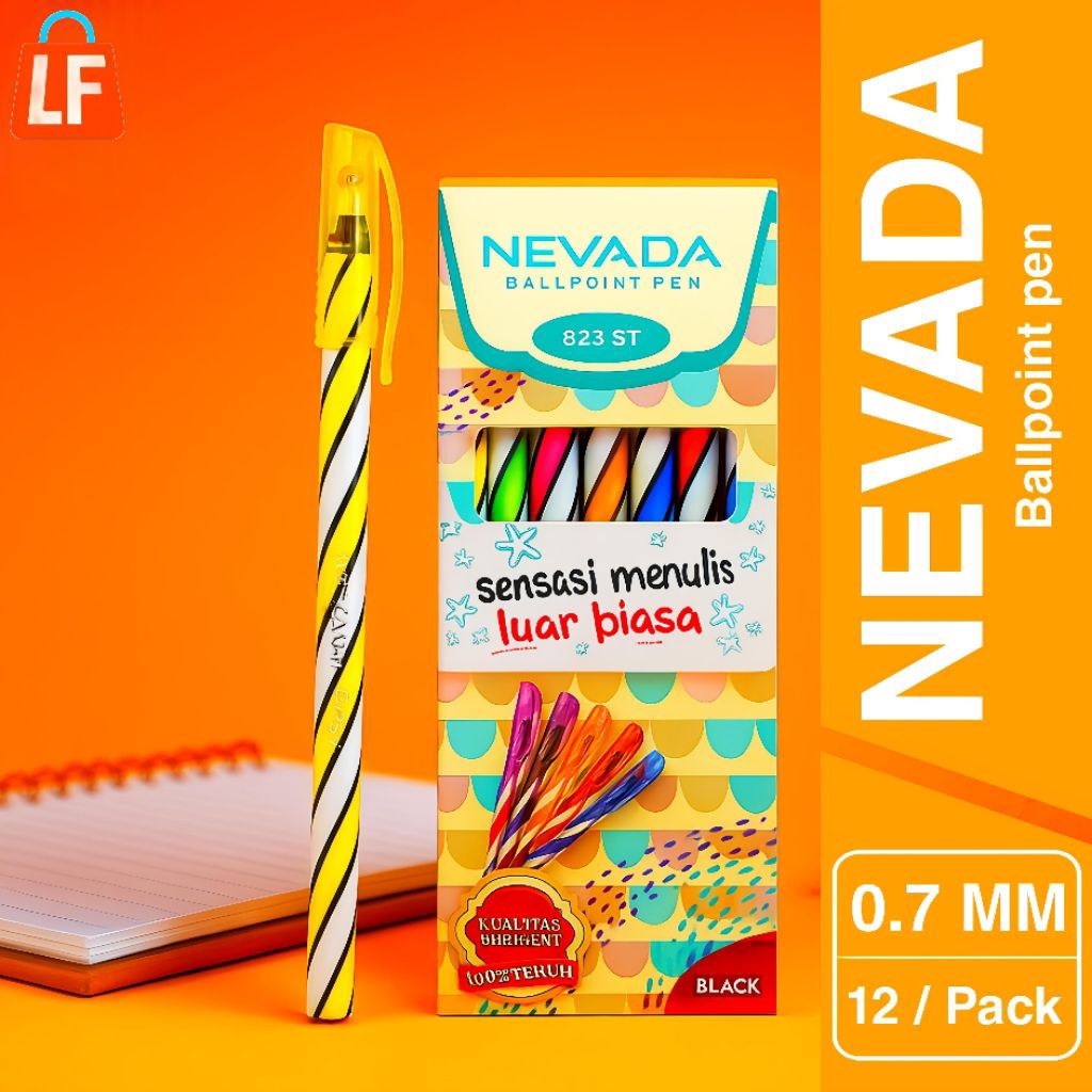 

Pulpen 1 pack isi 12 Nevada - Tinta lancar 0.7 MM anti macet & bocor | pulpen murah