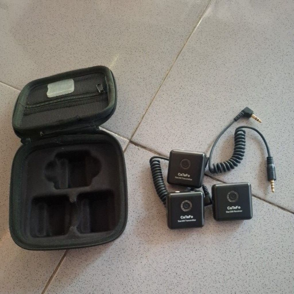 mic wireless catefo untuk kamera atau hp