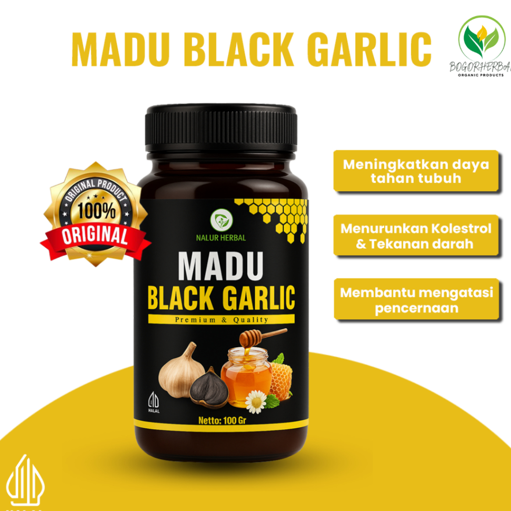 

MADU BLACK GARLIC TUNGGAL / BAWANG HITAM BLACK GARLIC / MADU HITAM BLACK GARLIC PREMIUM 65GRAM