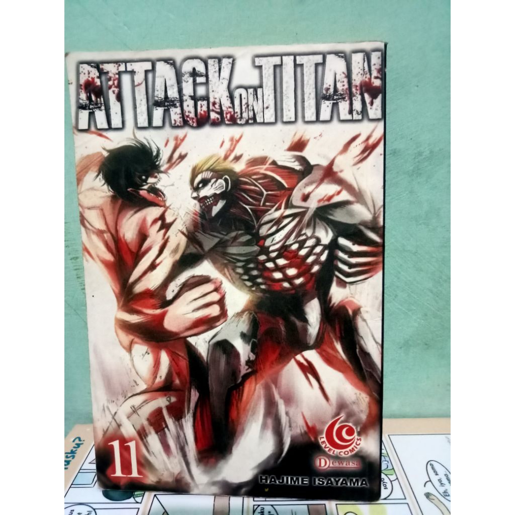 komik bekas Attack on Titan