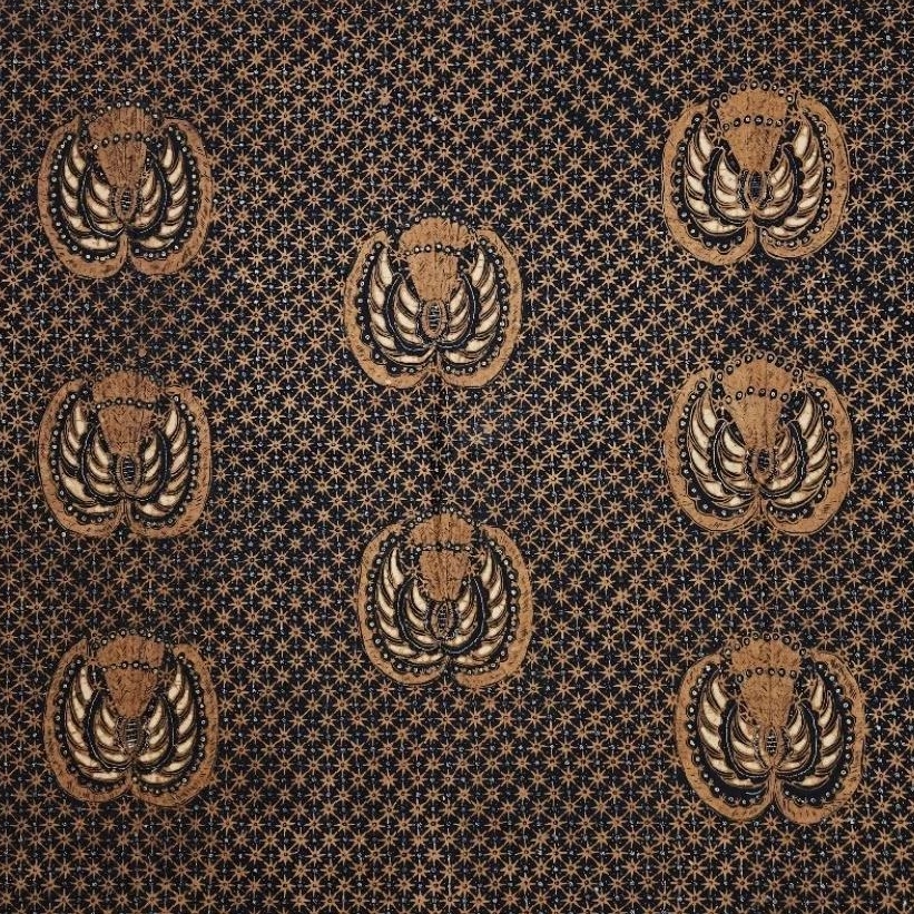 BATIK LAWASAN TULIS SOGAN SOLO MOTIF GURDO LATAR TRUNTUM CA1970 batikartindonesia