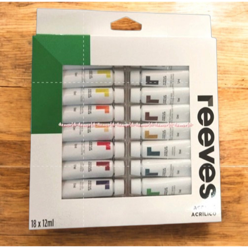 

Reeves Acrilic 18pcs Cat Warna Akrilik 18 Warna Paint Art Akerilik Reevees Reves 18 pcs