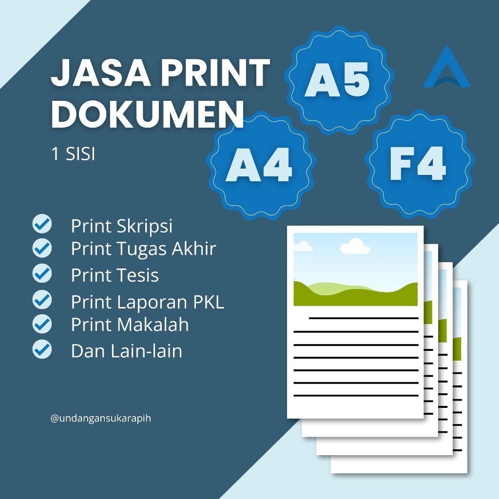 Print HVS 75gsm - Print Skripsi, Tugas Akhir, Laporan PKL, Proposal dan lain-lain
