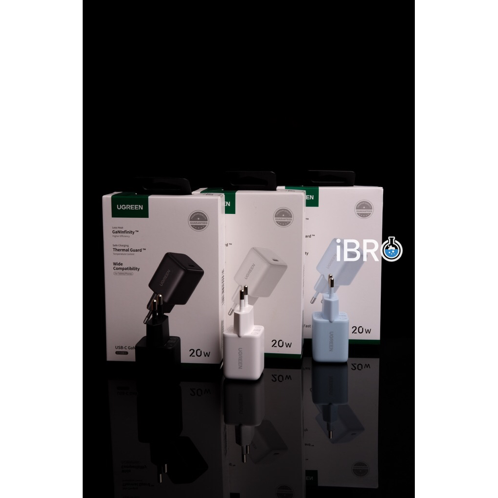 Ugreen Kepala Charger Type C Gan Fast Charging 20W | Adaptor Ugreen MFI 20W | Adaptor Iphone 11 13