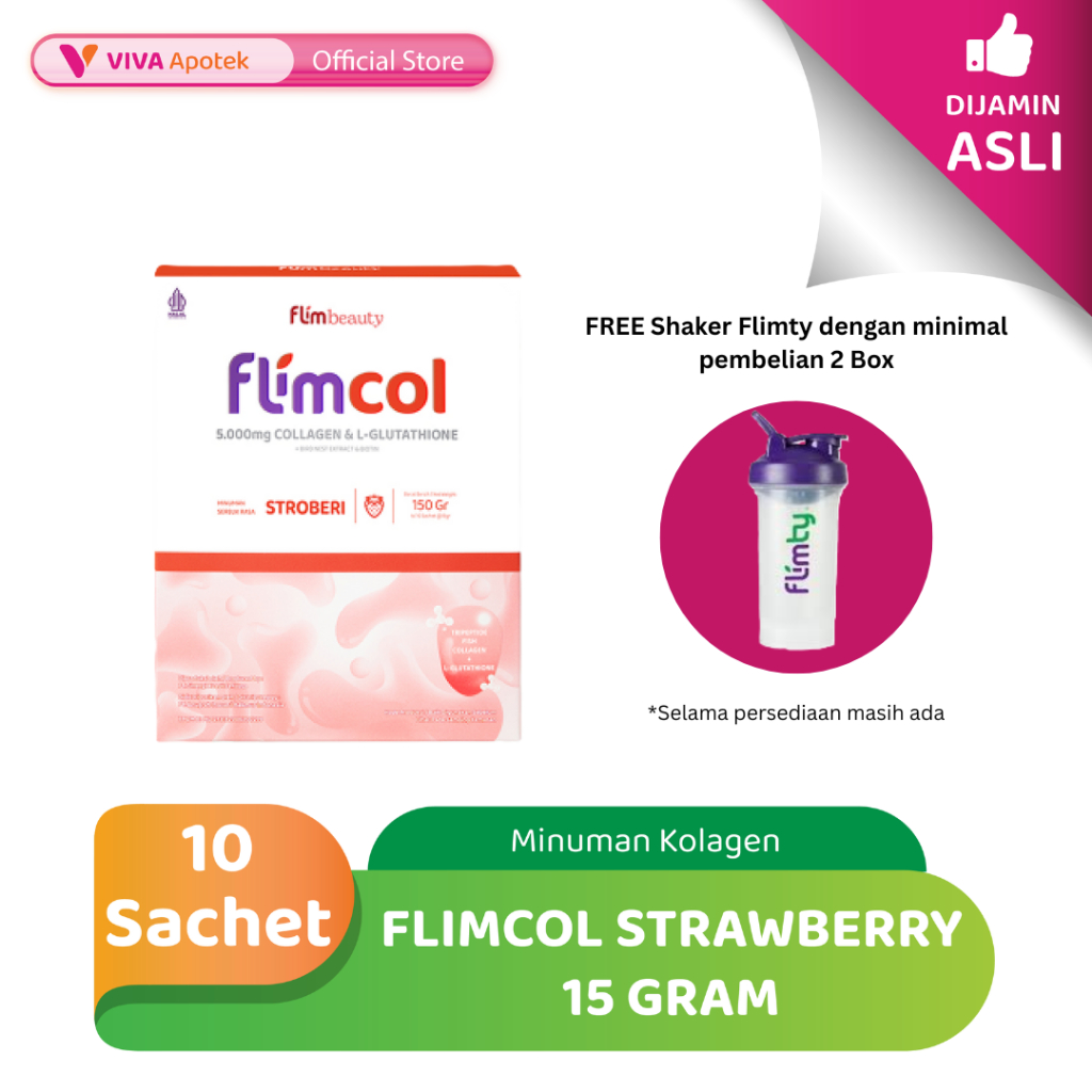 

Flimcol Strawberry Minuman Kolagen 15 Gram (10 Sachet)