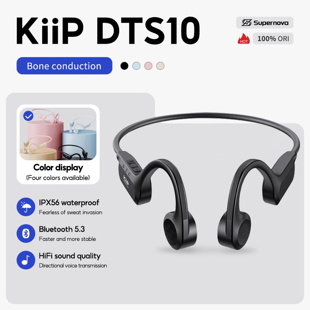 KODE H53N Supernova x KiiP Wireless DTS1 BT53 Bluetooth Headphone Bone Conduction Earphone Headset