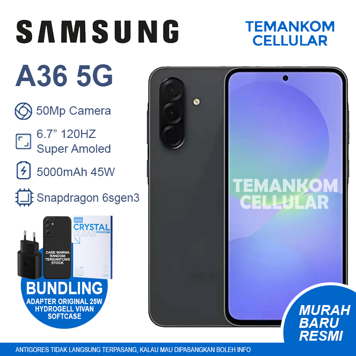 Samsung A36 5G 16GB RAM Total Baru 8/256 8GB 256GB GARANSI RESMI SEIN