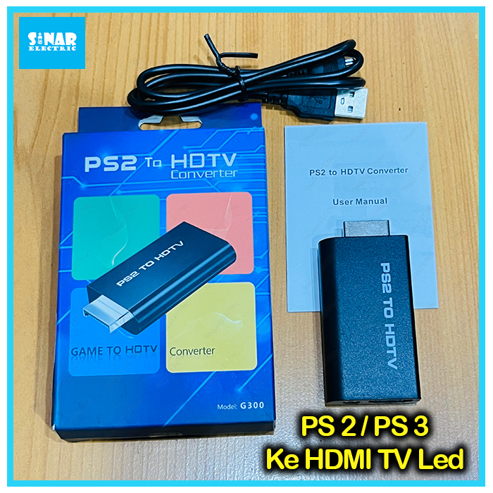 Converter PS2 PS3 to HDMI Konverter Kabel PS 2 3 Ke HDMI Play Station ke Monitor TV Led