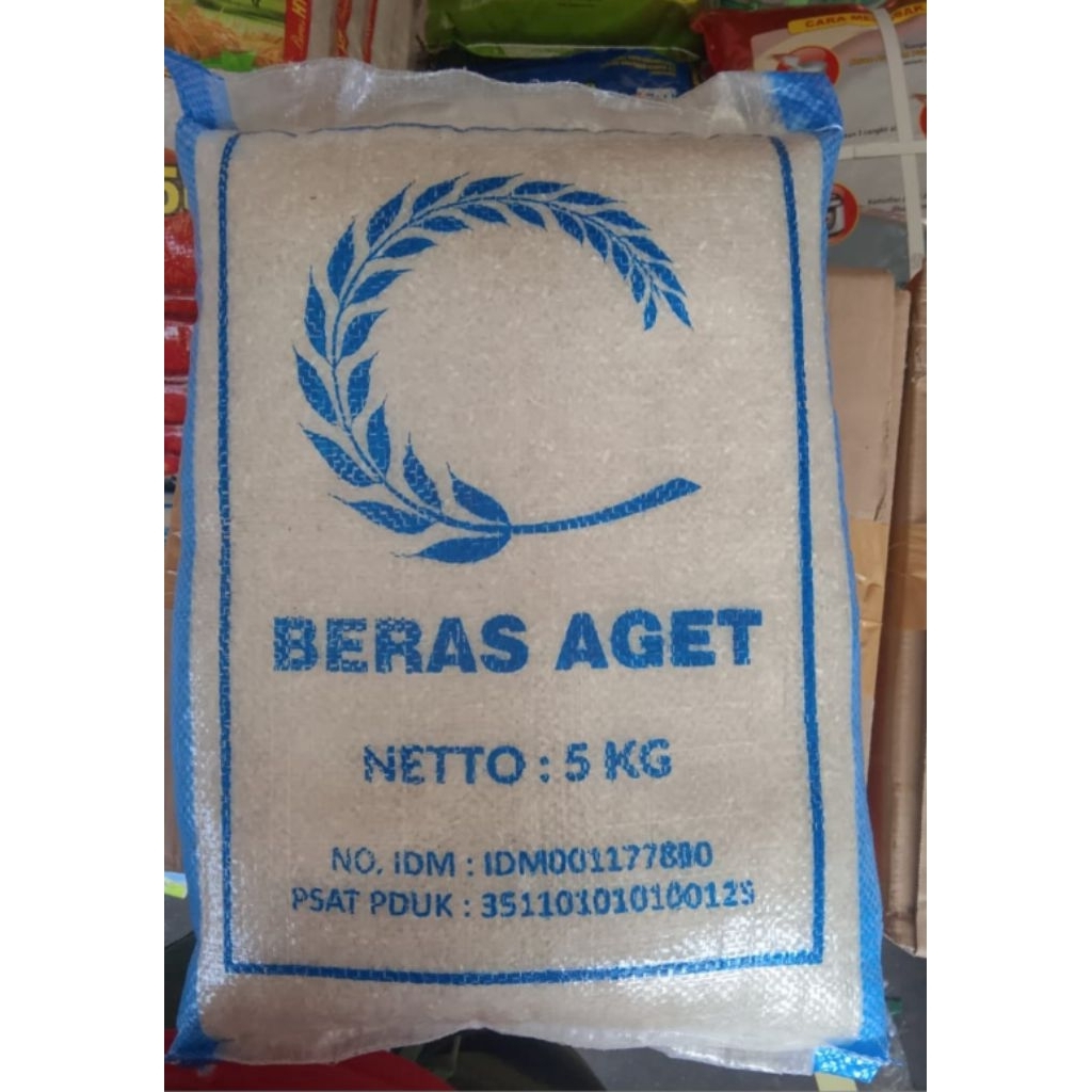 

beras medium merek aget 5 kilo