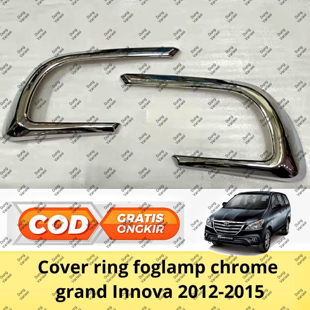Cover foglamp 2014-2015 grand innova foglamp cover chrome