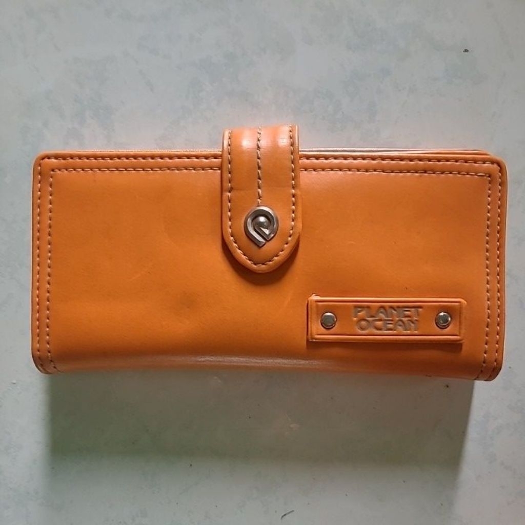 Dompet Wallet Wanita Panjang Planet Ocean Orange Original