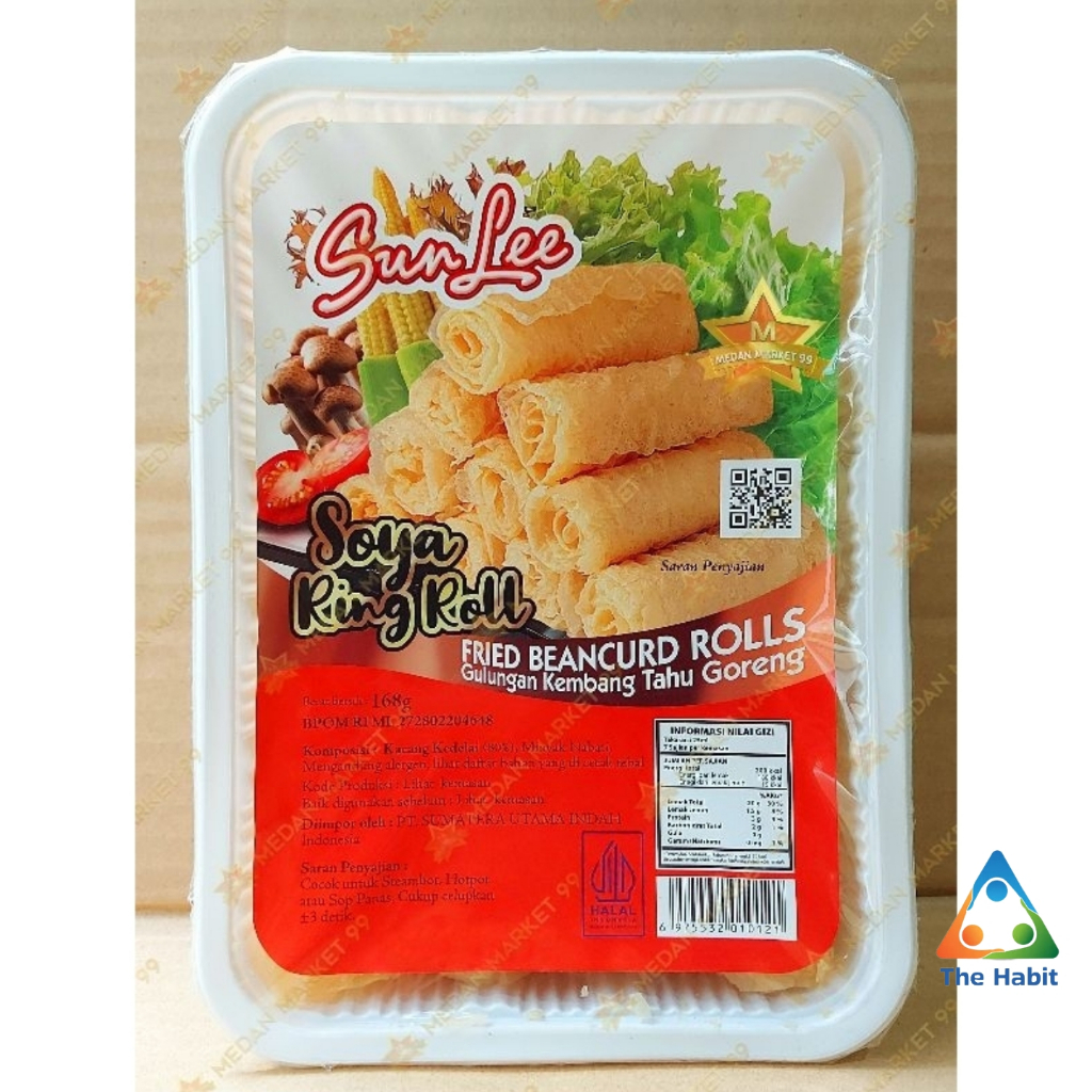 

(The Habit) SUNLEE SOYA RING ROLL GULUGAN KEMBANG TAHU GORENG/FRIED BEANCURD ROLLS 168 GR