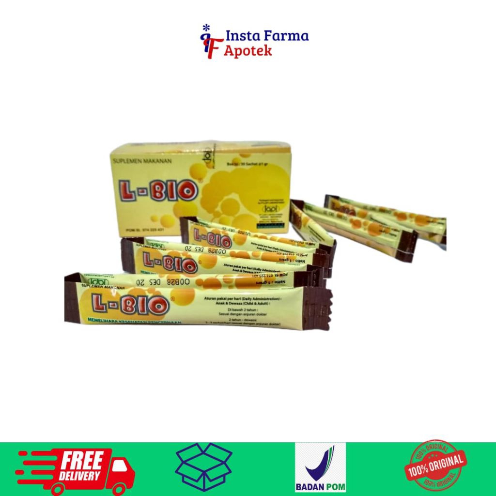 L Bio probiotik 10 sachet/30 sachet suplemen pencernaan bayi dan anak