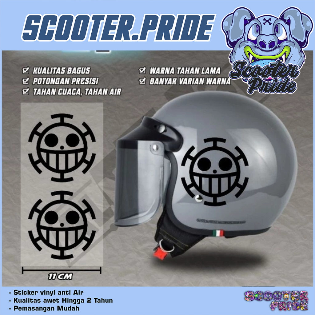 

SCOOTER.PRIDE stiker cutting one piece isi 2 pcs untuk helm keren termurah