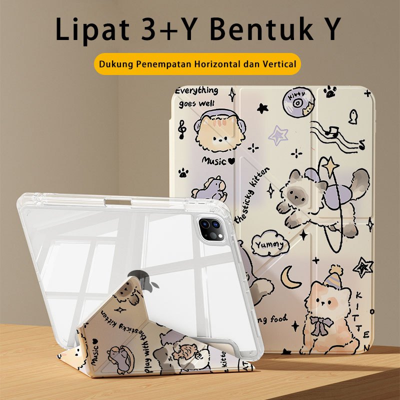 Lipat 3+Y Bentuk Y, Kualitas Terbaik Sarung iPad, Cocok untuk Air1 2 Gen 5 6 9.7 inci, 10th 11th 202