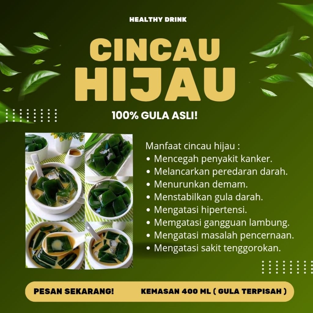 

Cincau Hijau Organik cup 400ml
