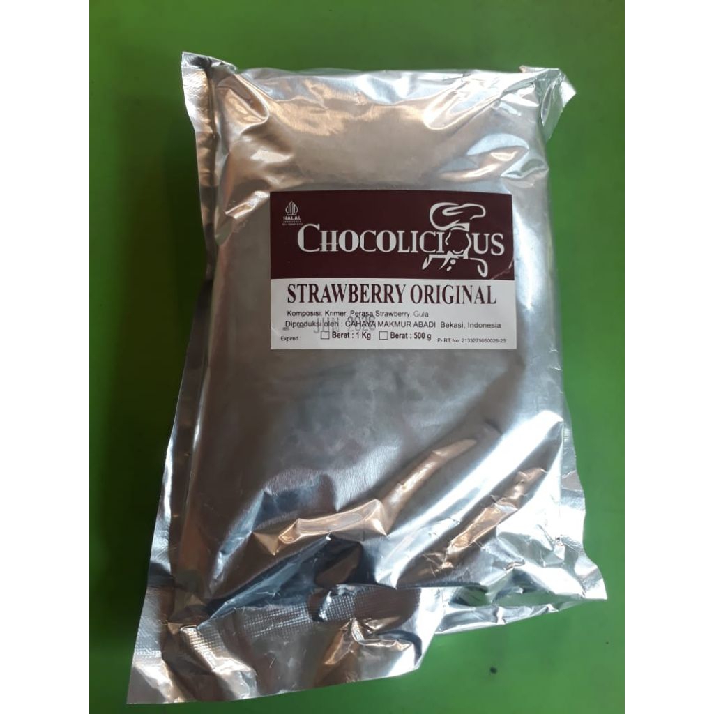 

Bubuk Minuman Chocolicius Strawberry Original 500gr