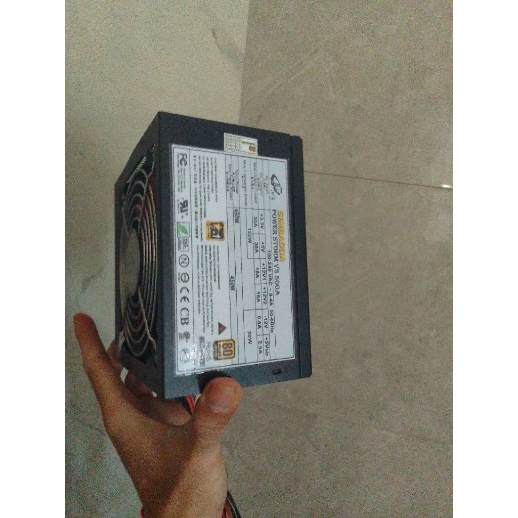 PSU SIMBADA 450WATT PURE ✓ KABEL PANJANG UNTUK CASING GAMING
