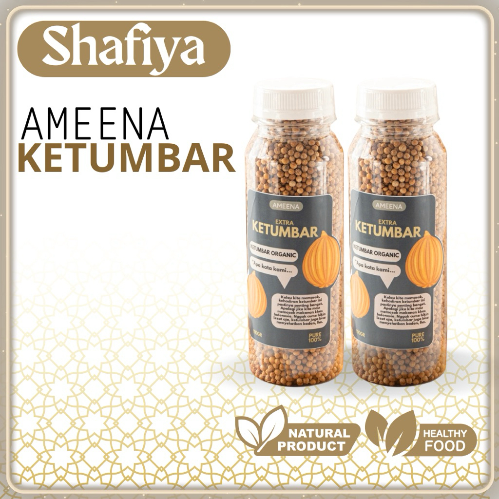 

Ketumbar Hitam Asli Organik 110GR | Ameena Premium Quality