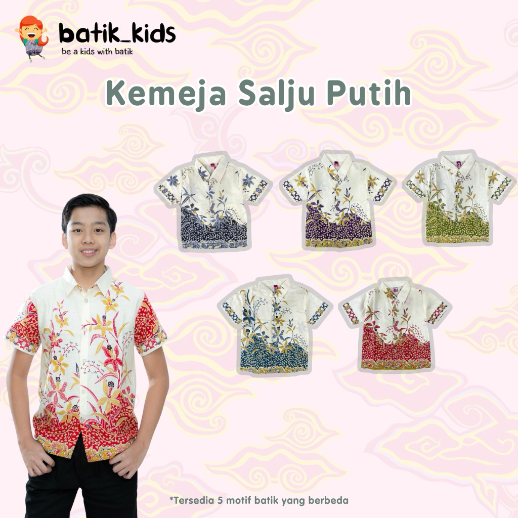 BATIK KIDS Kemeja Batik Anak Salju Bisa Cowok Cewek Batik Anak Sekolah Halus Nyaman