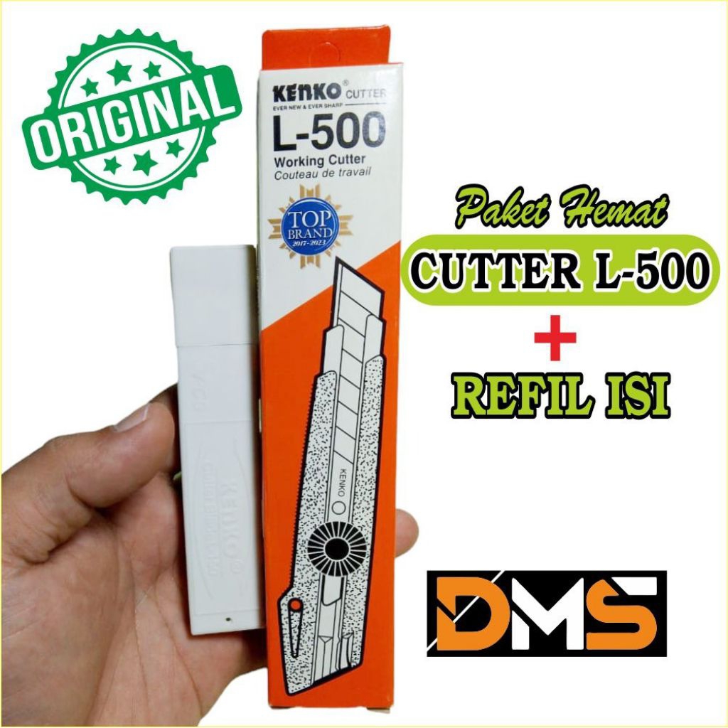 

PROMO PAKET CUTTER + REFIL ISI CUTTER KENKO L-500 CUTTER BESAR