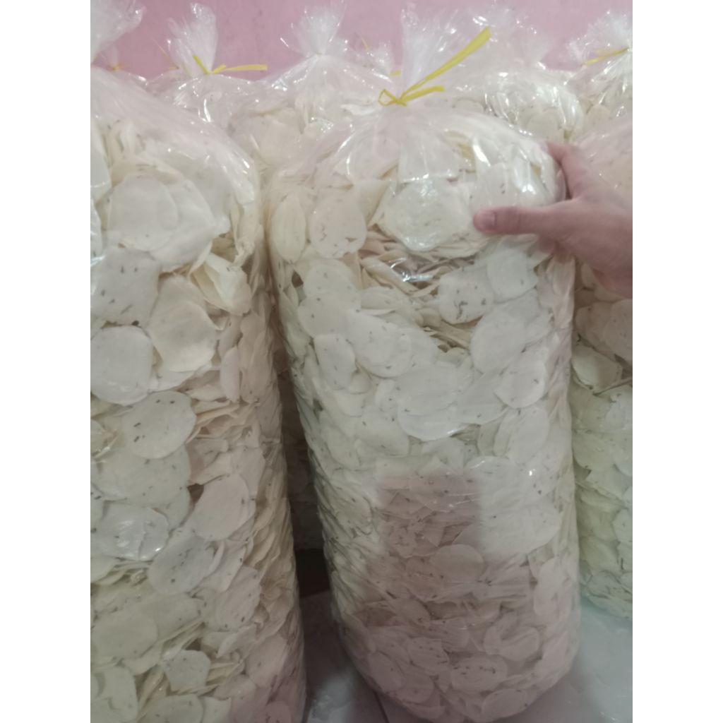 

opak koin mentah 100-250 gram makanan khas Wonosobo murah