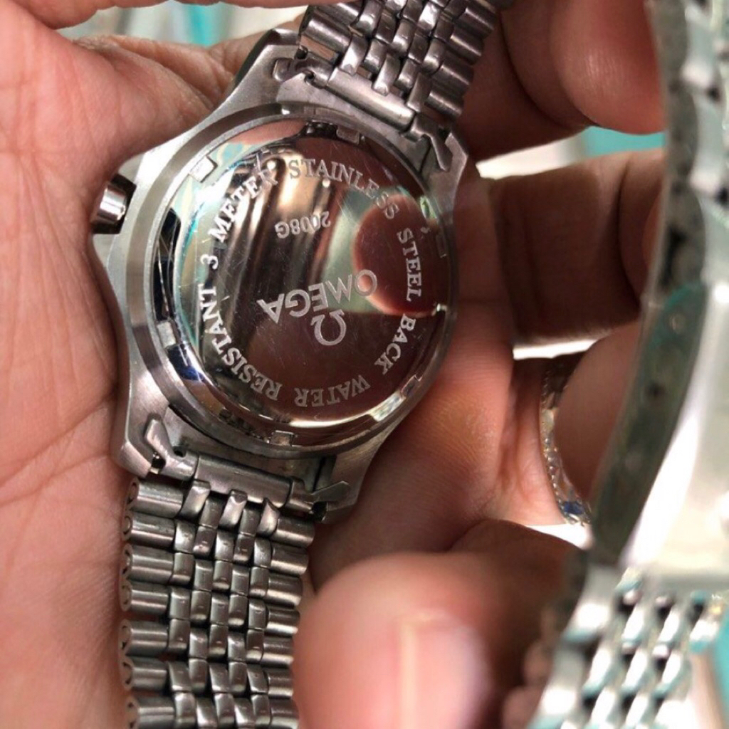 jam tangan vintage quartz chronograph stenlis steel g