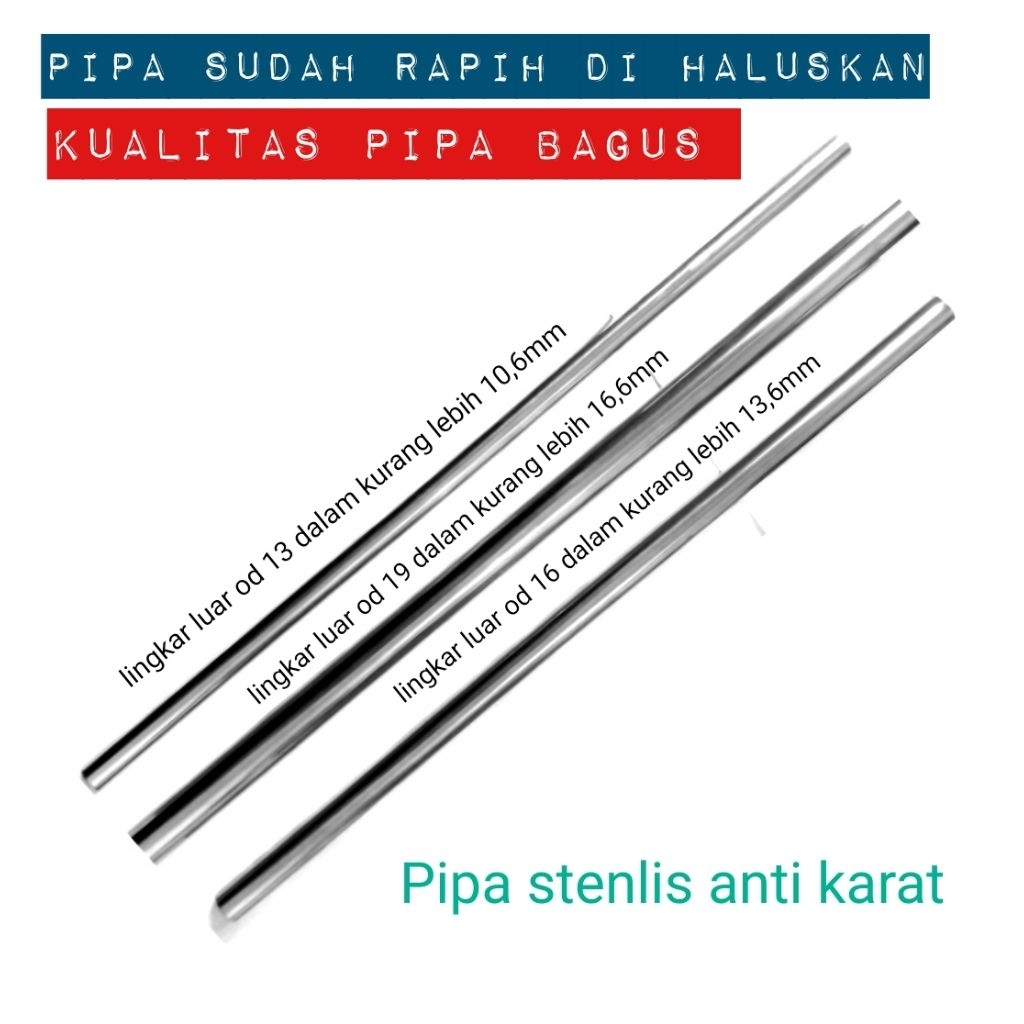 pipa stainless od 19mm