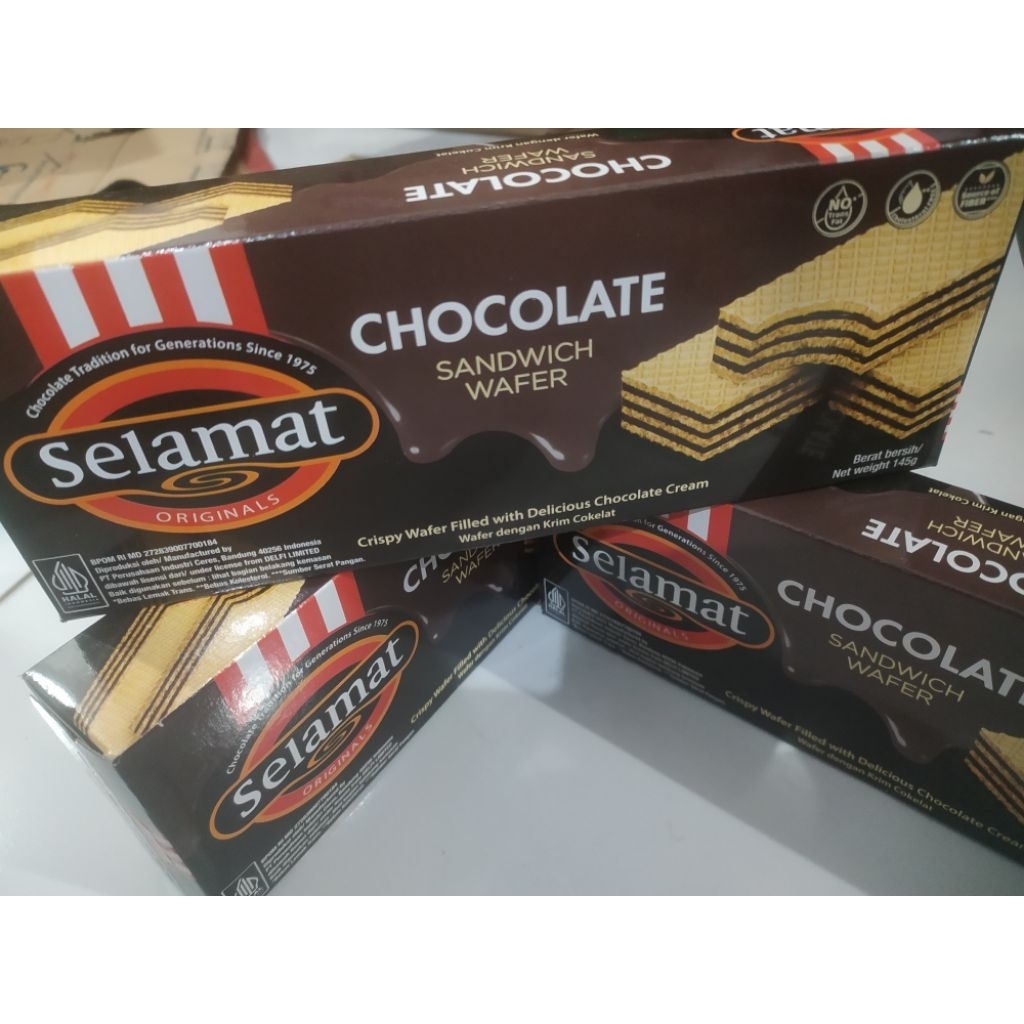 

wafer slamat chocolate original 145 gram
