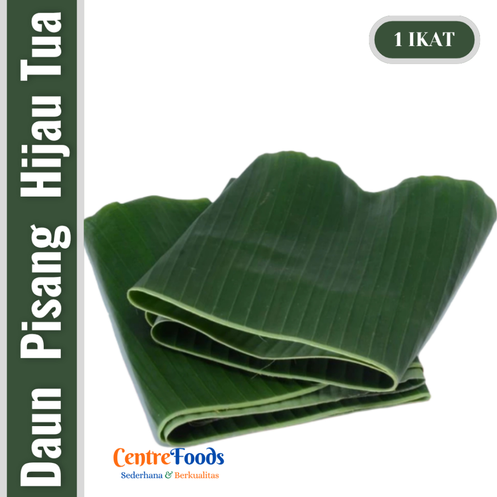 

Daun Pisang Alami Segar - Daun Pisang Hijau Tua Fresh | 1 IKAT Kecil - 0.7-1.1 Kg [ Harga Per LIPAT ]
