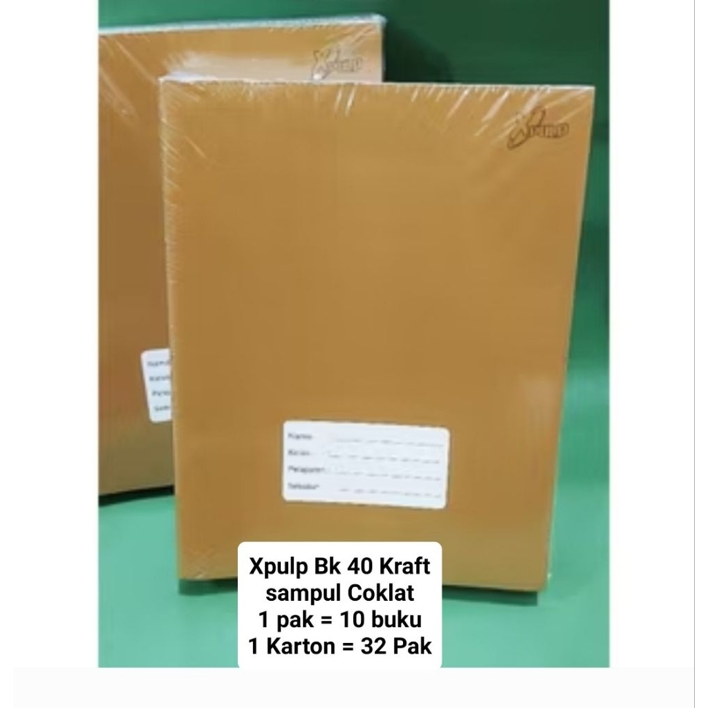 

(32 Pak ) Buku Tulis X-pulp 40 Sampul Coklat 320 buku Promo murah meriah /BuKu Tulis 40 Kraft/