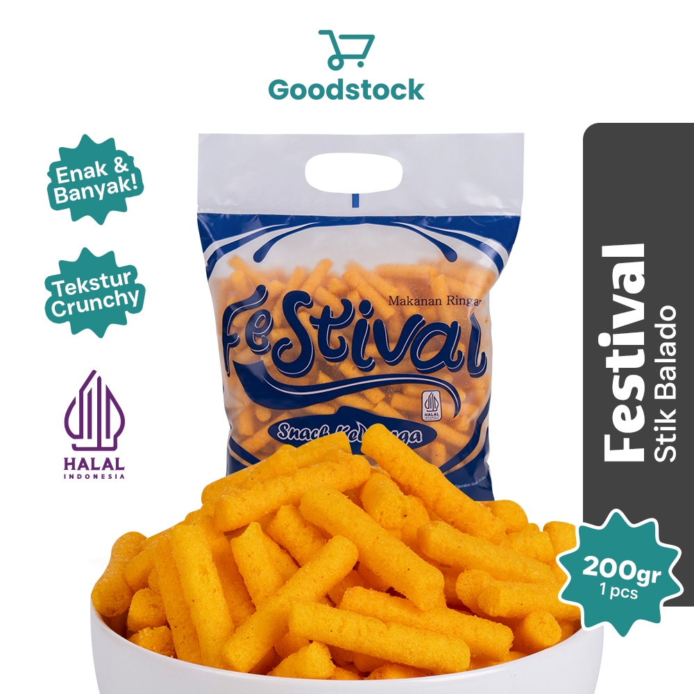 

Cemilan Stik Balado Isi Banyak 200gr 1pcs Snack Festival - Camilan Makanan Ringan Murah Halal