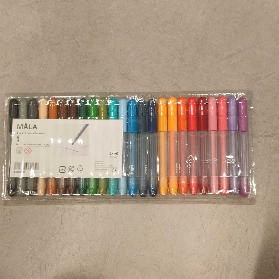

Spidol warna warni Mala