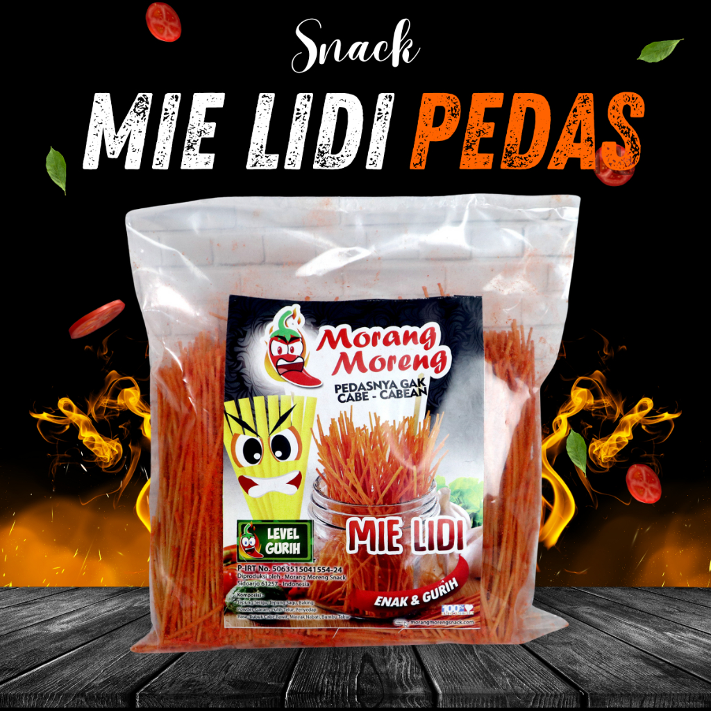 

Mie Lidi 500Gr Pedas Viral Morang Moreng / Cemilan Mi Lidi Lidian Aneka Rasa