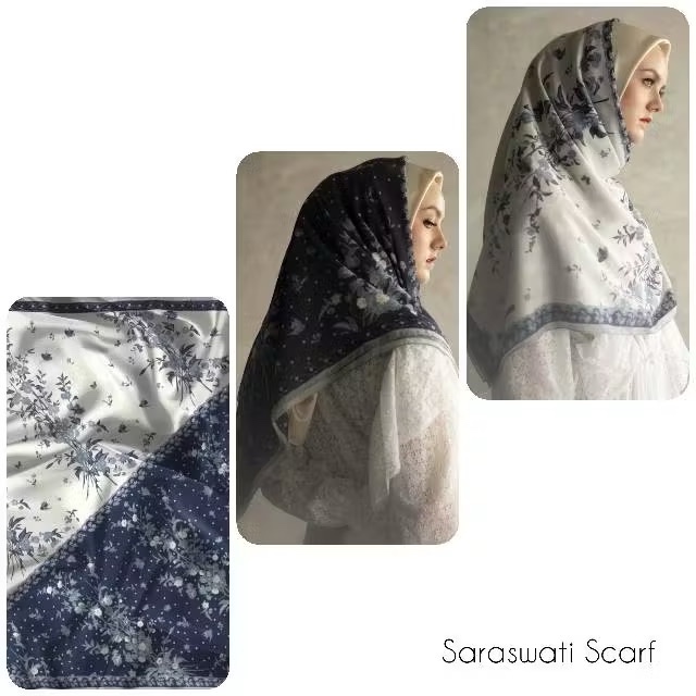 Hijab Wanita Dian Pelangi X Barli Asmara Scarves Mahligai Scarf Series Original