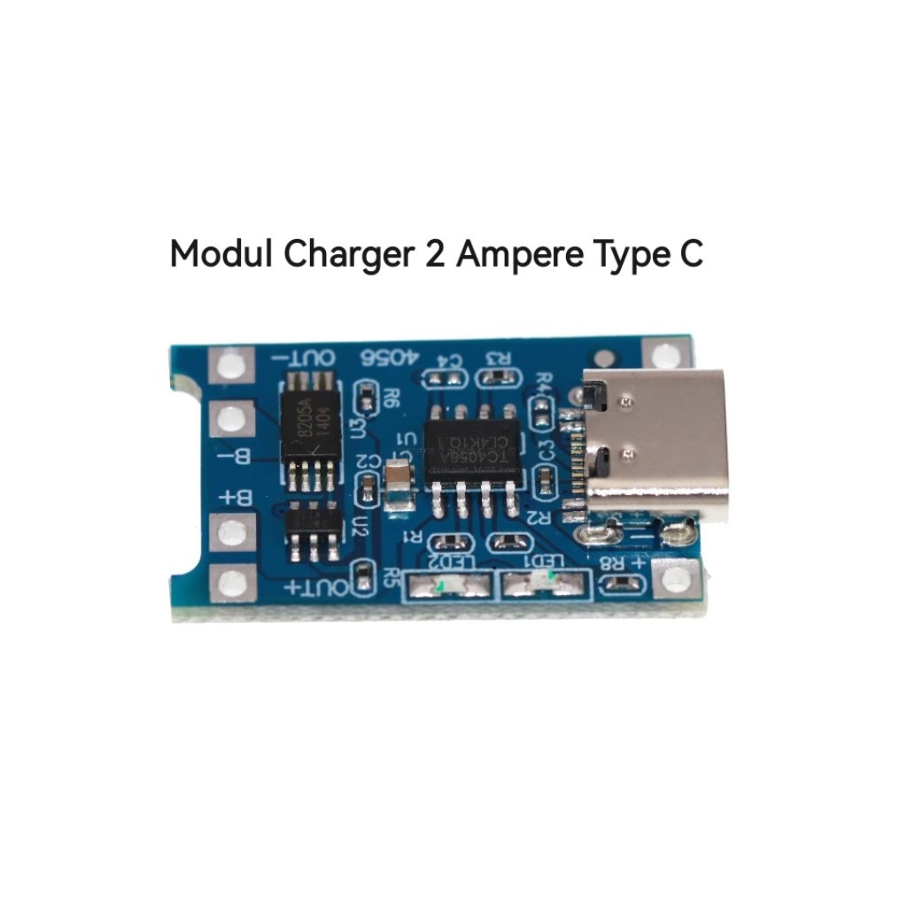 modul charger baterai 18650 type c