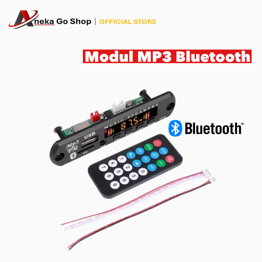 MP3 Kit Modul Bluetooth 12V Radio USB AUX Hi-Fi Stereo JunDW