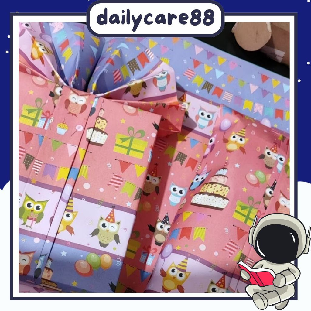 

KERTAS KADO MOTIF 1 LEMBAR + WRAPPING - Happy Birthday Kartu Ucapan - happy bday - bday card