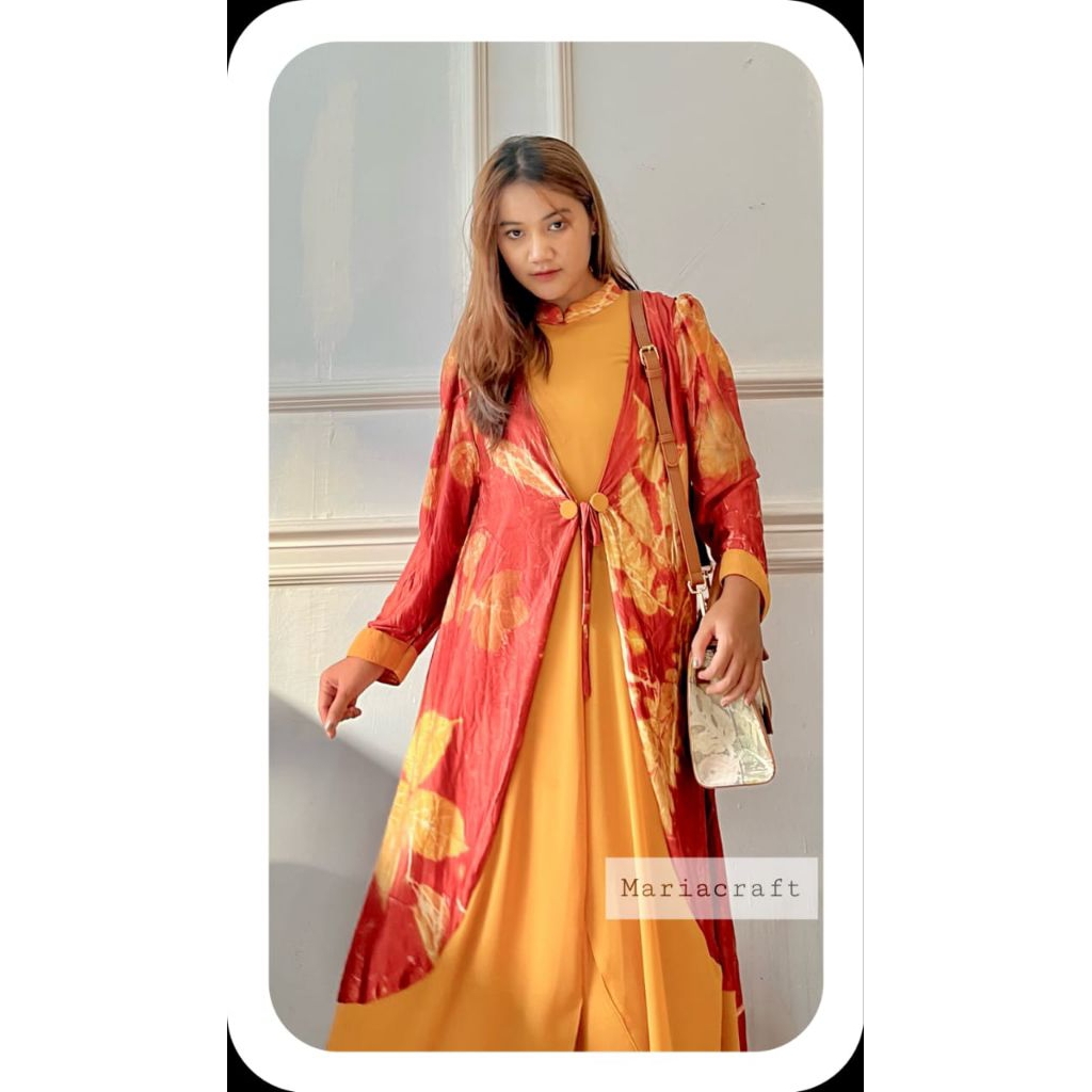 gamis ecoprint muslim fashion