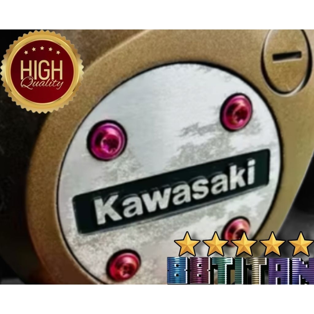 Ninja, Baut Titanium Set Cover Bak Kiri Ninja RR OLD RR NEW Gr5