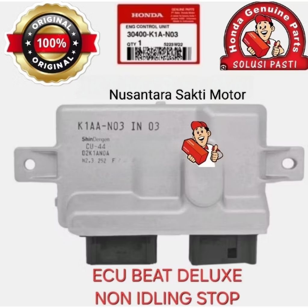 ecu ecm 30400-k1a-n03  beat led ( non iss ) k1AA N03 in 03 30400K1AN03 n01 n02 asli original honda A