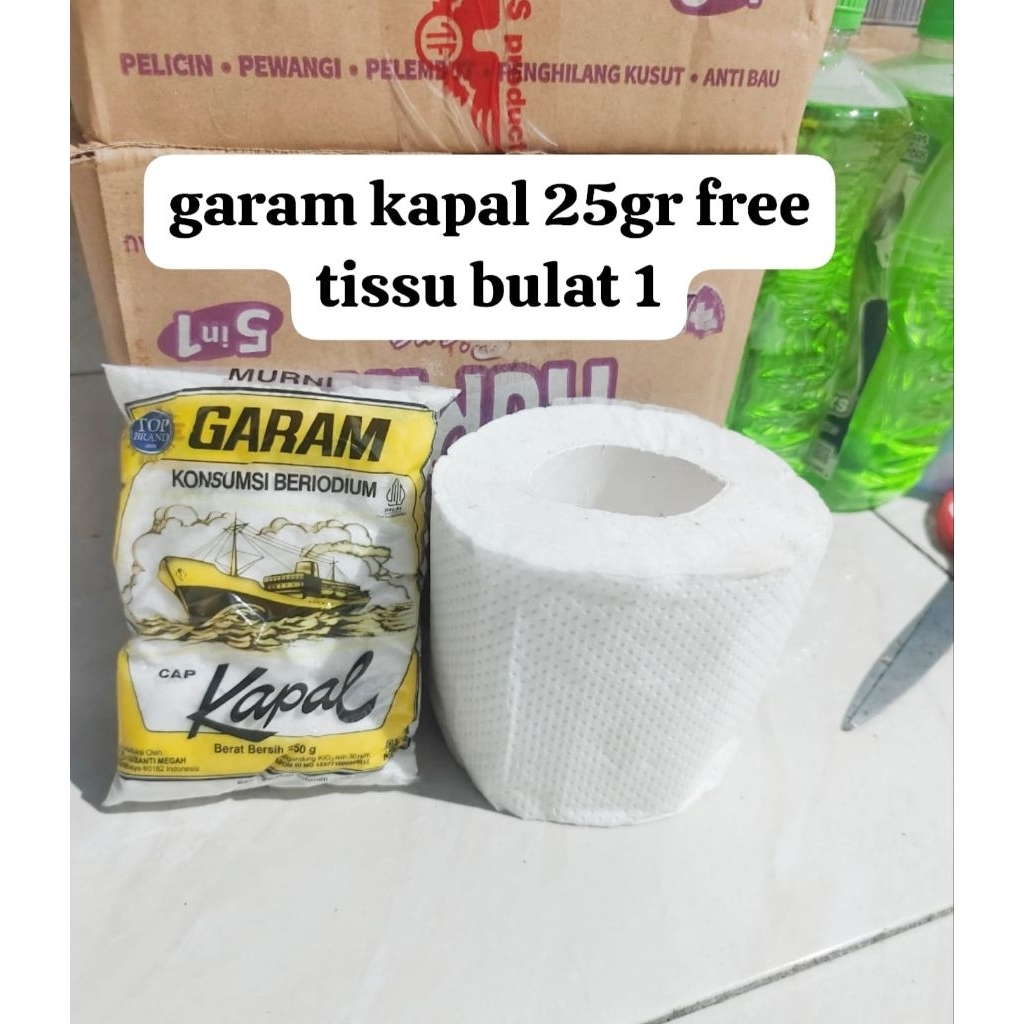 

garam kapal 250gr free tissu bulat serba guna