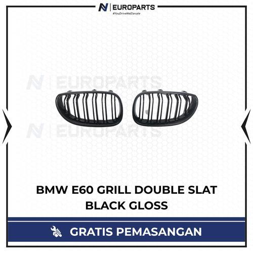 E60 GRILL DOUBLE SLAT BLACK GLOSS BMW REPLACEMENT GRILL