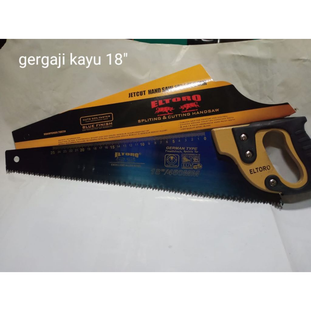 gergaji kayu gagang kayu 18" eltoro atau 18" winson