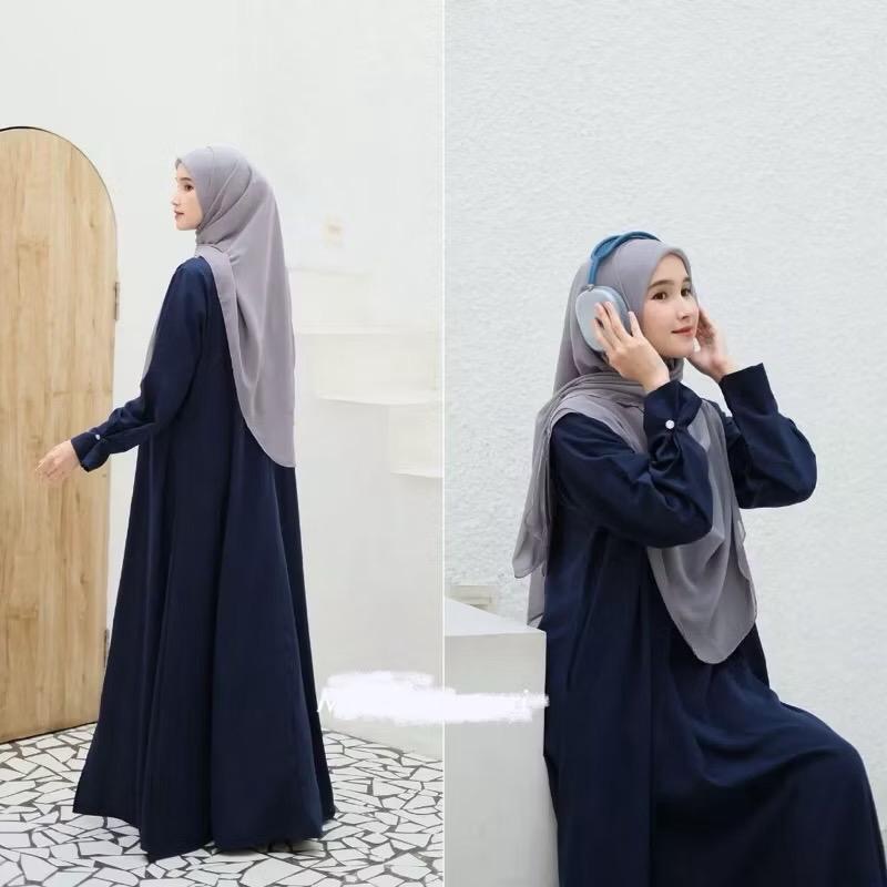 ORIGINAL RAISA ABAYA - INNER OUTER MENYATU GAMIS ABAYA WANITA PREMIUM BAHAN WOLLPEACH IMPORT OUTER
